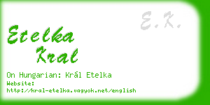 etelka kral business card